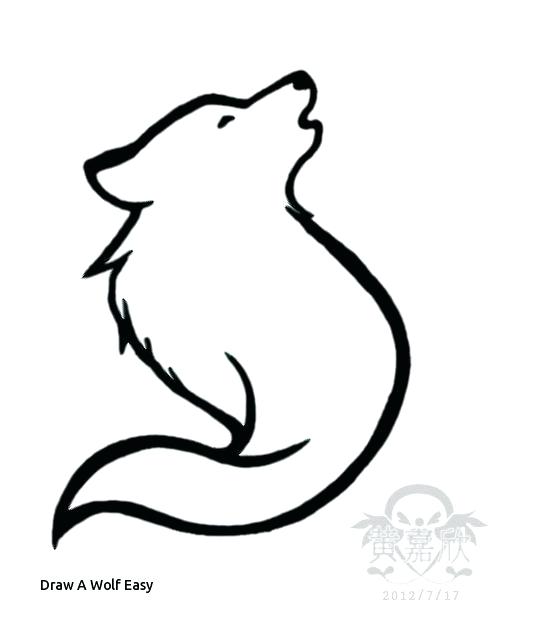 536x634 Easy Wolf Drawing