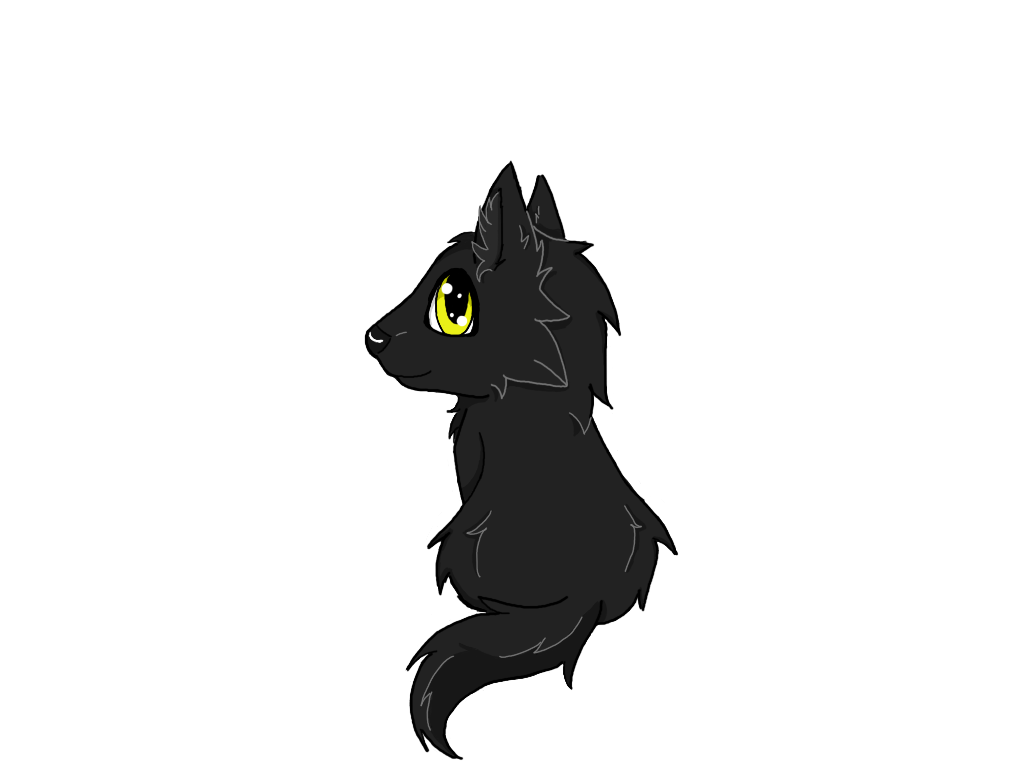 Wolf Silhouette Drawing