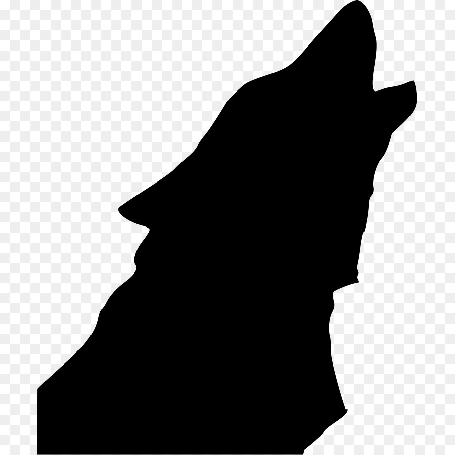 900x900 Wolf, Silhouette, Drawing, Transparent Png Image Clipart Free