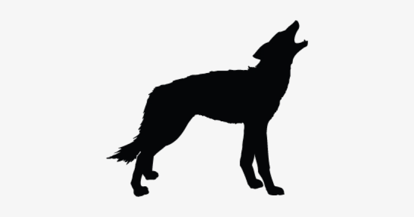 820x431 Wolf Silhouette Drawing