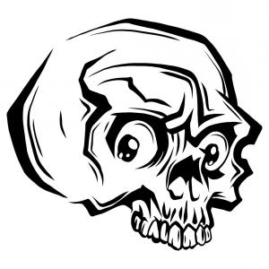 300x300 Angry Wolf Head Black White Wolf Skull Vector Logo Design Angry