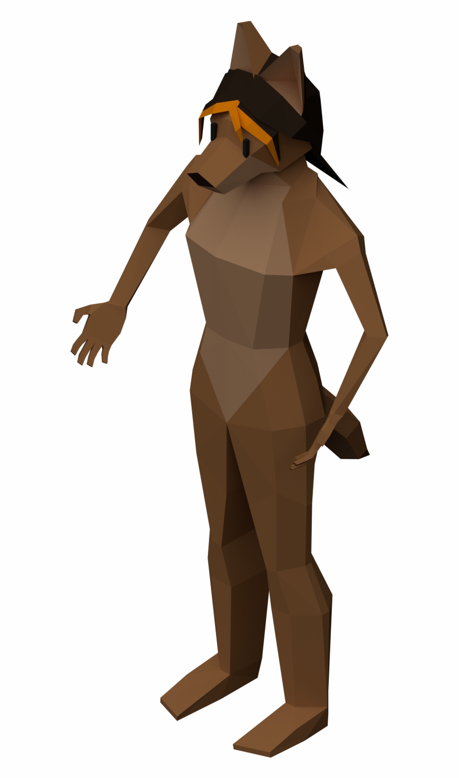 920x1561 Lowpoly Wolf Person Girl Thing
