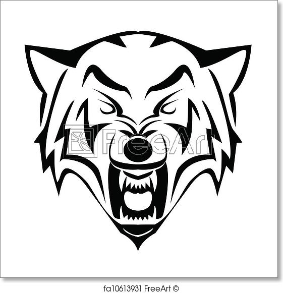 561x581 Free Art Print Of Wolf Face Freeart