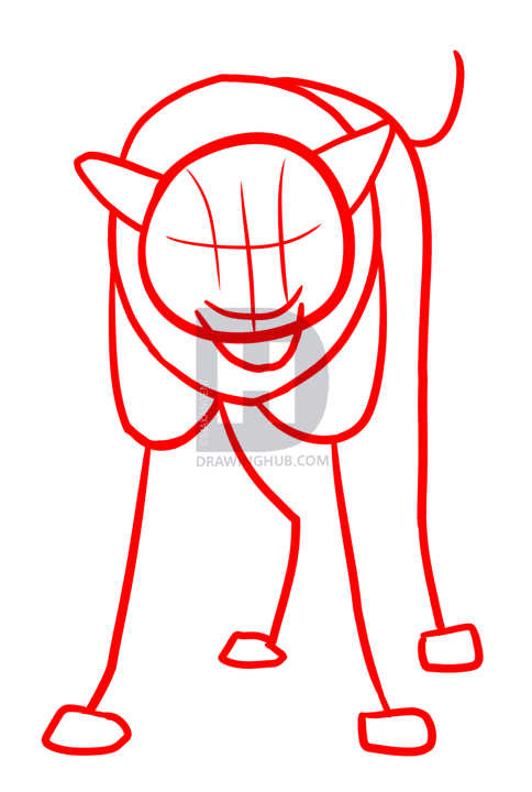 484x720 How To Draw An Angry Wolf, Step