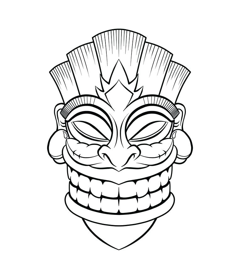 736x864 Tiki Totem Pole Coloring Pages Wolf Drawing At Free For Personal