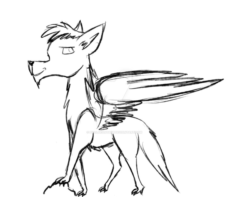 965x827 Wolf With Wings