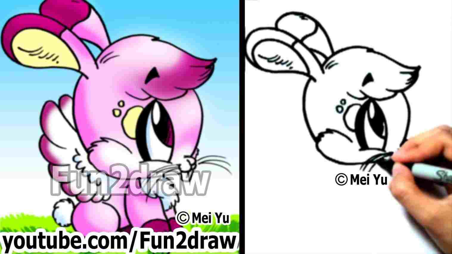 1517x853 How Cute Animals With Wings Drawing To Draw A Bunny Dra