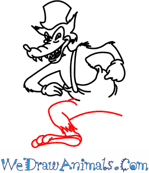 300x350 How To Draw Big Bad Wolf
