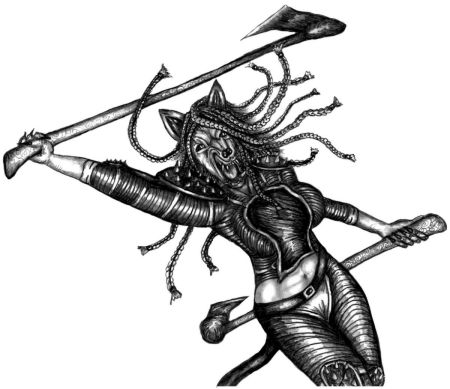 450x389 Wolf Girl Road Warriors More Illustrations From Warrior