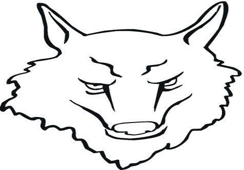 476x333 Wolf Face Coloring