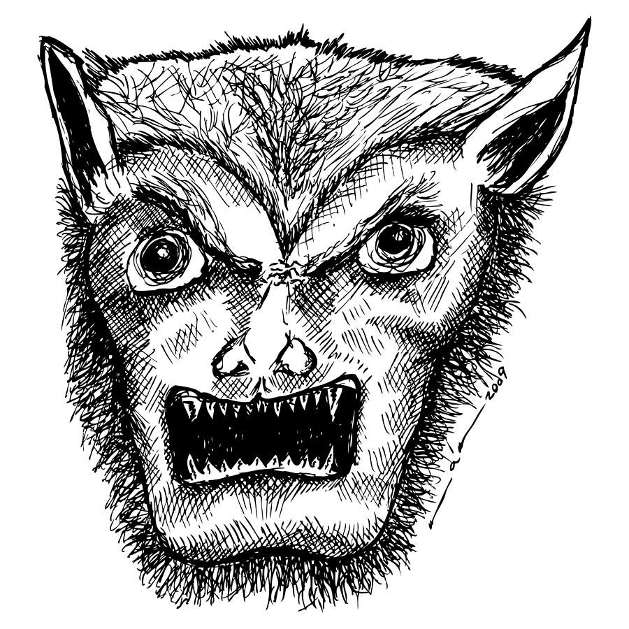 900x900 wolfman drawing