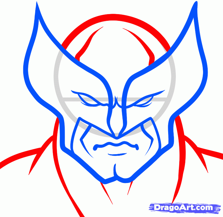 728x708 Draw Wolverine Easy, Step