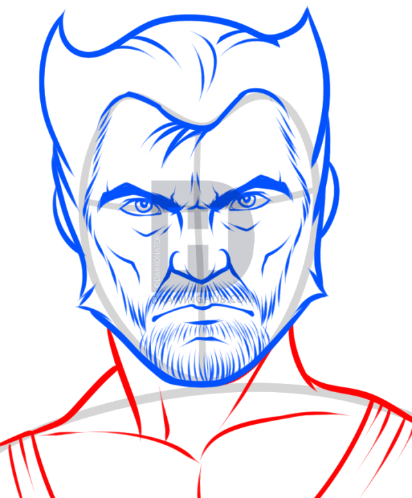 595x720 How To Draw Wolverine Easy, Step
