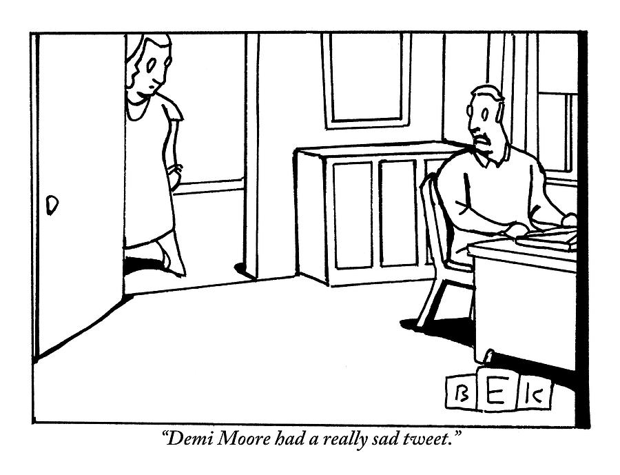 900x689 a woman in a doorway addresses a man at his desk drawing