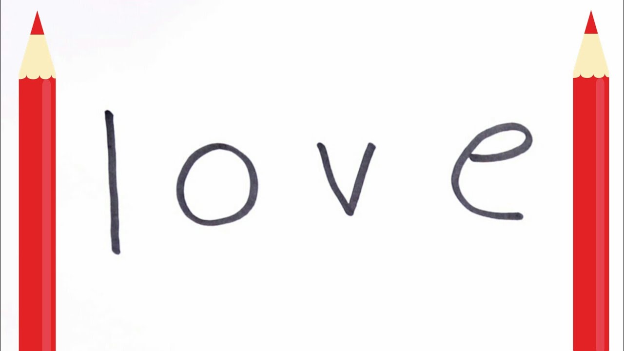 1280x720 Very Easy ! How To Draw A Man And Woman From Word Love