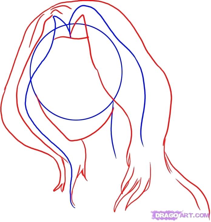 696x733 Girl Drawing Template