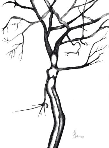 375x510 Woman Tree Drawing