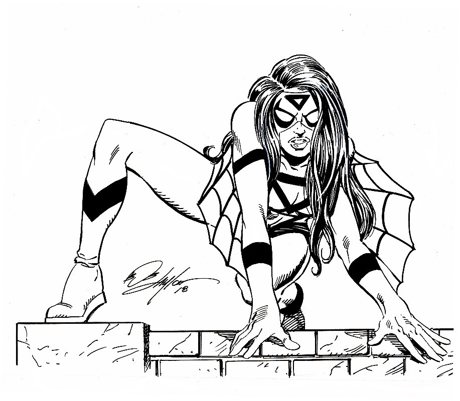 917x800 spider woman x sketch, in bob layton's art for sale comic art