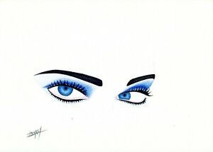300x215 Eyes Of A Lover Female Woman Beautiful Original Pastel Pencil Art