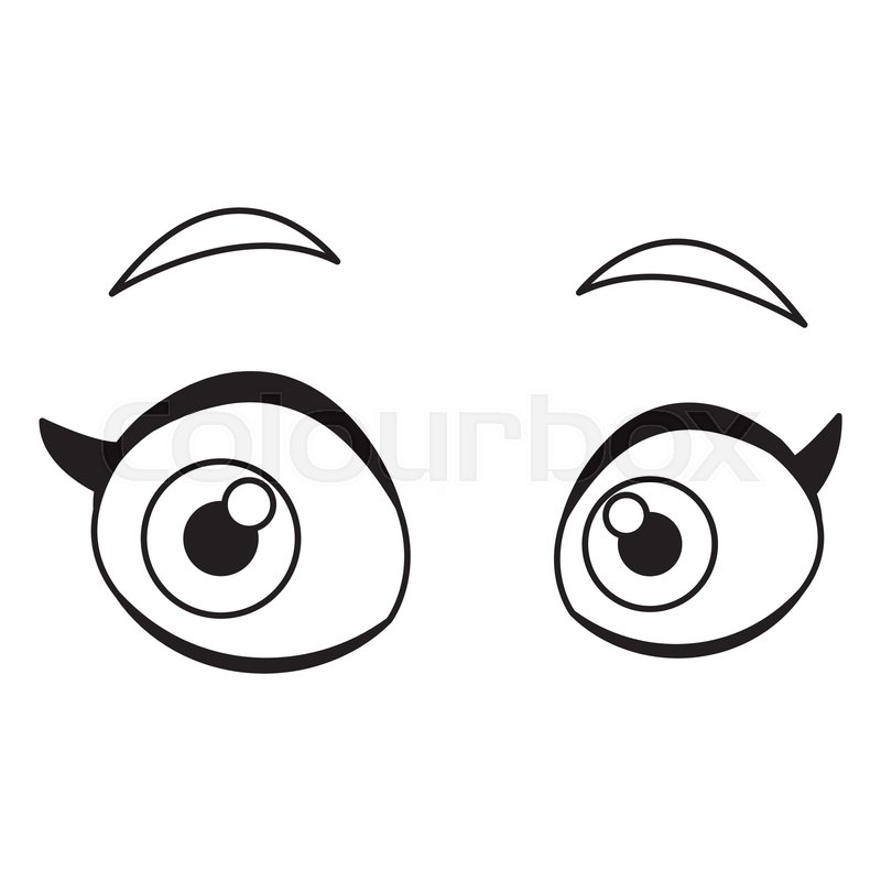 800x800 Woman Eyes Cartoon Icon Vector Stock Vector Colourbox
