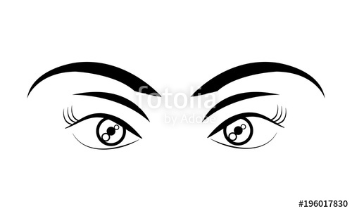 500x300 Beauty Woman Eyes With Eyebrows And Eyelashes Stock Image