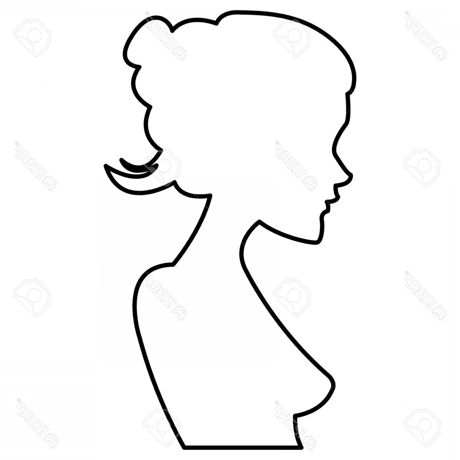 1560x1560 Lady Face Silhouette Vector Hoodamathrun