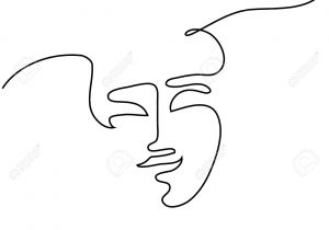 300x210 Abstract Face Line Drawing Continuous Line Drawing Abstract