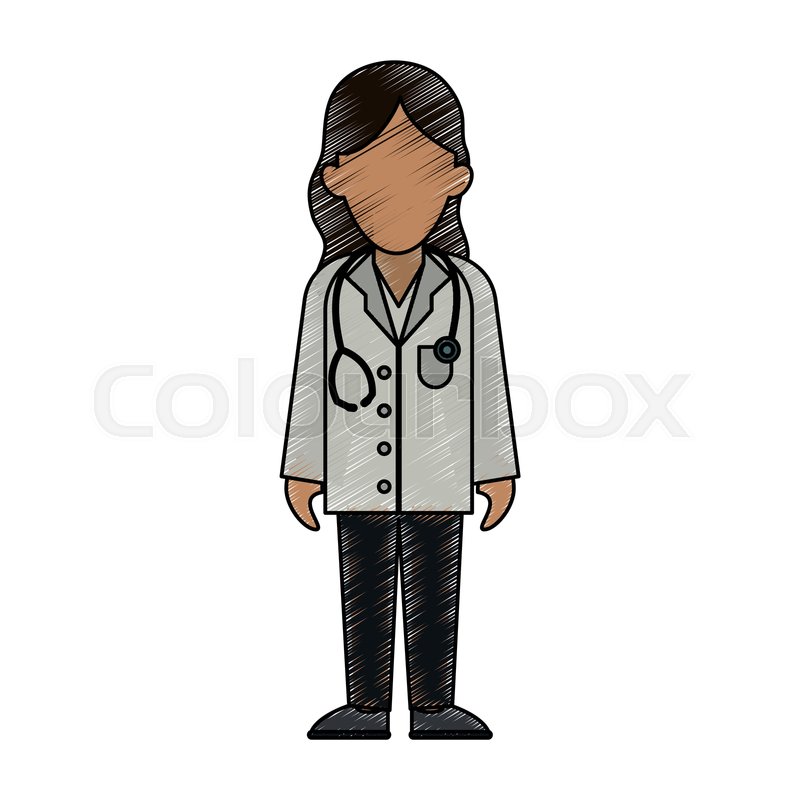 800x800 Doctor Woman Avatar Full Body Icon Stock Vector Colourbox