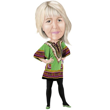 463x463 Digital Illustration Of Women In Cartoon Style Custom Digital Cards