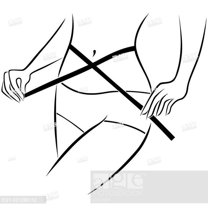 701x700 abstract woman using a tape measure to measure her waist size