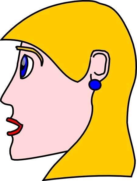 450x595 Head Lady Woman Blond Clip Art Free Vector In Open Office Drawing