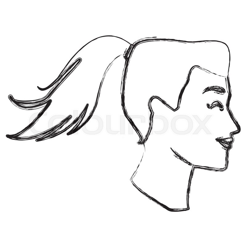 800x800 Woman Head Silhouette Icon Vector Stock Vector Colourbox