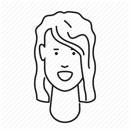 512x512 Avatar, Face, Girl, Head, Long Haired, Person, Woman Icon