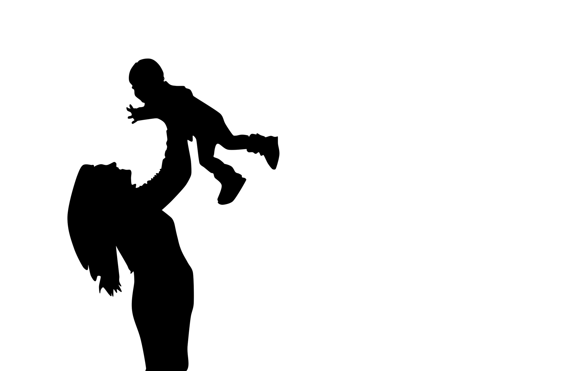 1920x1271 Woman Holding Baby Silhouette