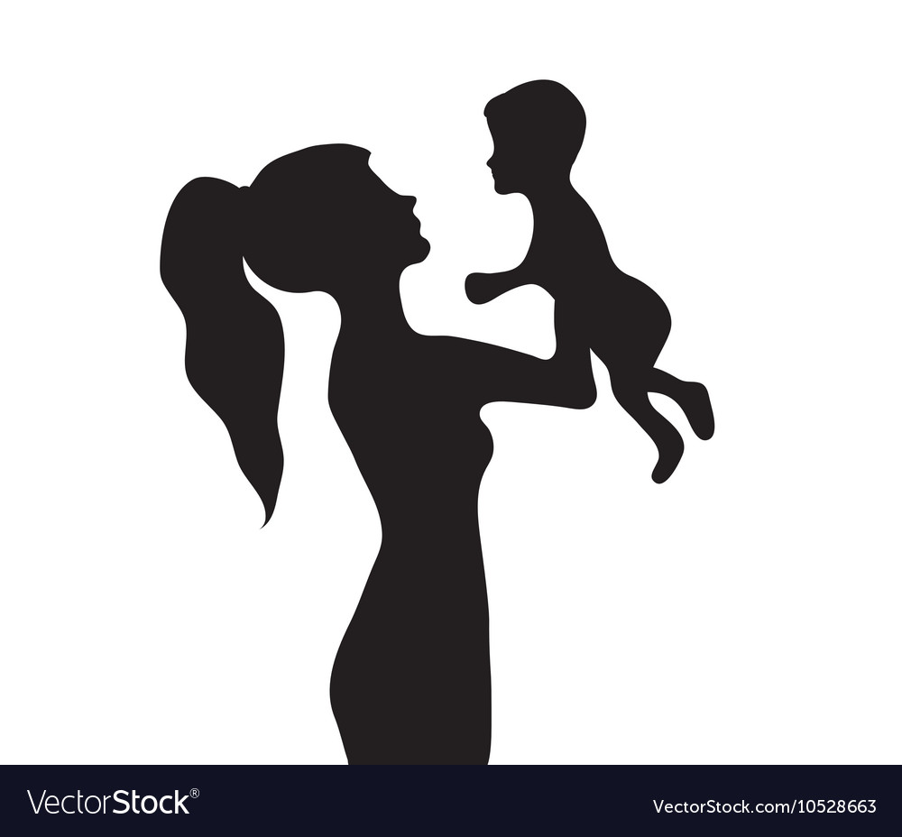 1000x928 Gallery Mom Holding Baby Silhouette