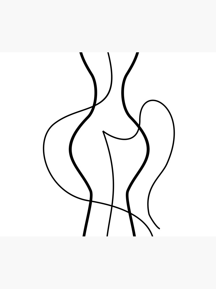 750x1000 Abstract Woman Body Line Drawing