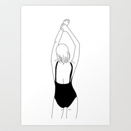 264x264 Woman In Swimsuit Line Drawing