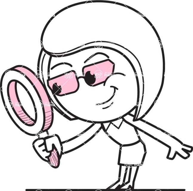 647x640 Flat Linear Business Woman Cartoon Vector Character Aka Val