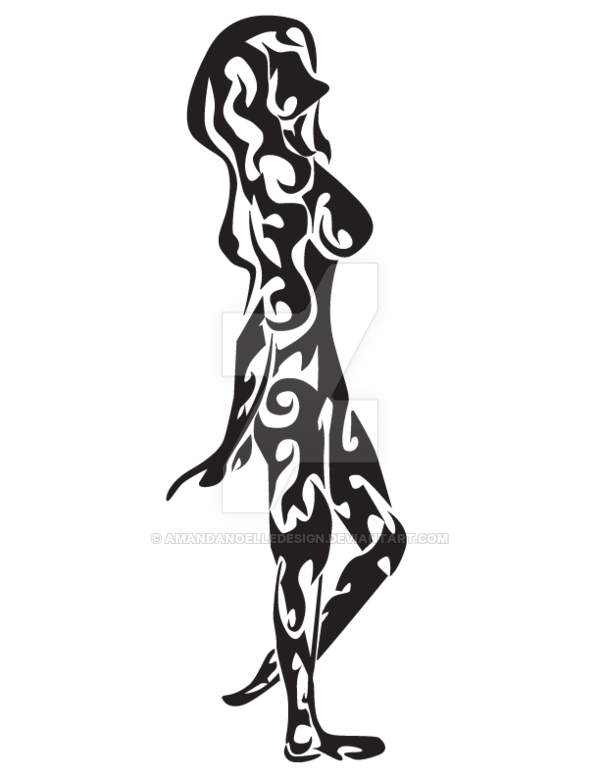 600x776 Vector Tribal Woman Looking Up