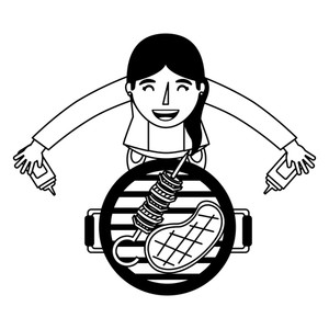 300x300 Friends Eating Party Royalty Free Illustrations