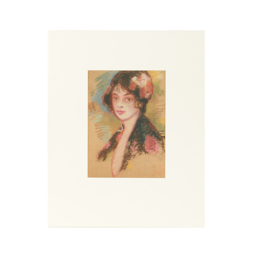 1000x1000 Edgar Yaeger Pastel Drawing On Paper Portrait Of Woman Ebth