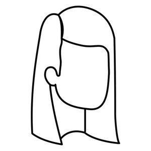 300x300 Woman Side Profile Royalty Free Vectors