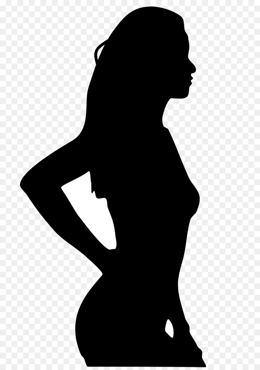 900x1280 Silhouette, Woman, Drawing, Transparent Png Image Clipart Free