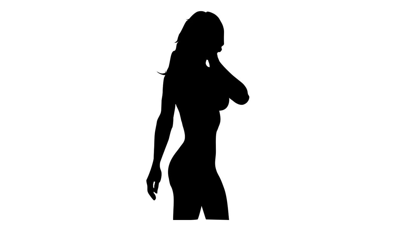 1280x720 Lady Drawing Silhouette For Free Download