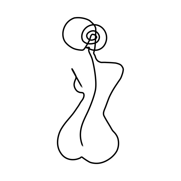 630x630 Woman Silhouette Drawing In One Line