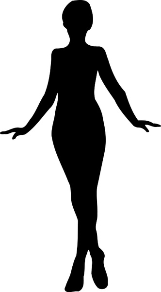332x600 Woman Silhouette Free Vector In Open Office Drawing
