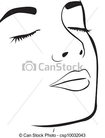 359x470 Vector Of The Womans Face