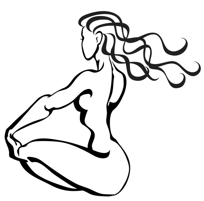 700x691 Sketch Of Sitting Woman Wall Mural We Live To Change