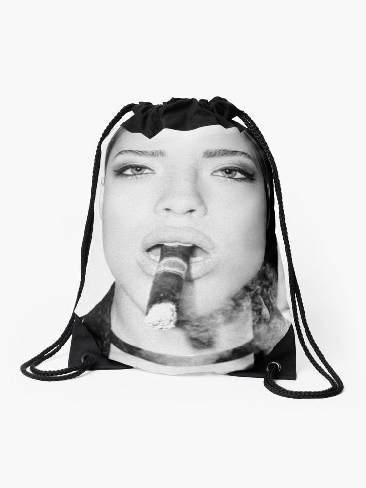 750x1000 Cigar Smoking Woman Drawstring Bag