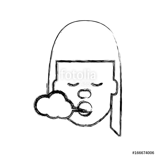 500x500 Woman Smoking Cartoon Stock Image And Royalty Free Vector